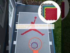 Baldosas deportivas entrelazadas 340x340mm de polipropileno antideslizante