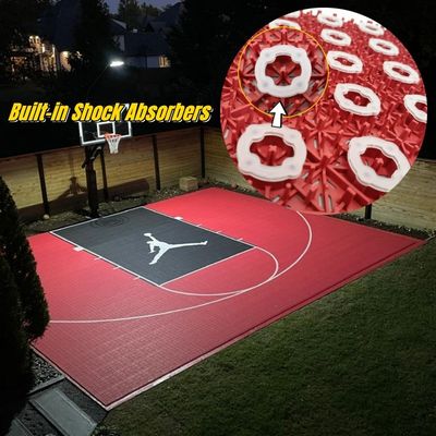 Material antideslizante de 34x34cm*1.8cm, con tejas de interconexión multi-deportivas, para deportes al aire libre, para baloncesto, para pisos