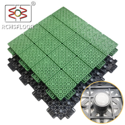 Los azulejos verdes amarillos del patio trasero 414g/ pieza azulejos para suelos deportivos