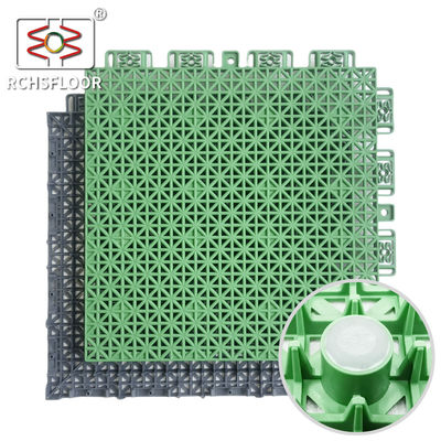 1.27cm Anti resbalón de patio trasero azulejos de corte de polipropileno azulejos de bloqueo entrelazados