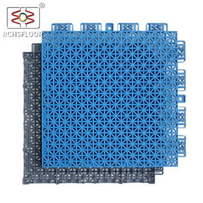 Resistente a los rayos UV, azulejos de piso de PP 25x25cm, absorbente de choques 30%