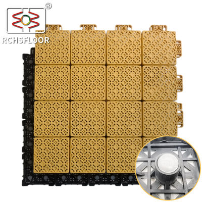 340*340mm azulejos del patio trasero azulejos de PP para la cancha de baloncesto
