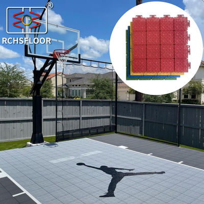 Planta de la cancha de bádminton de PP, azulejos entrelazados de la cancha de baloncesto T-RGS