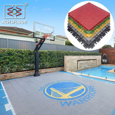Cortes de pickleball personalizadas piso patio trasero piso de enlace de PP