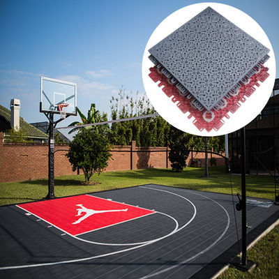 Pvc de vinilo multi-deportivo de corte de piso de azulejos de baloncesto al aire libre