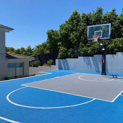 Exterior de interconexión de bádminton, baloncesto, baloncesto, pista de baloncesto, suelo, baldosas, esterilla y suelo deportivo
