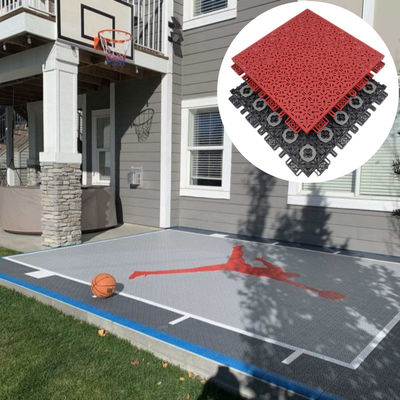 Logotipo Diy móvil con tapete de piso de deportes interconectado para cancha de baloncesto al aire libre