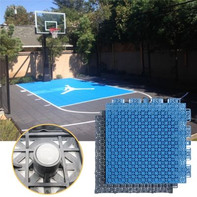 Tiles de suelo de patio de baloncesto de plástico modular de exterior