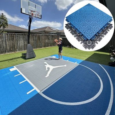 Baldosas deportivas entrelazadas de PP personalizadas para canchas de baloncesto 340x340mm